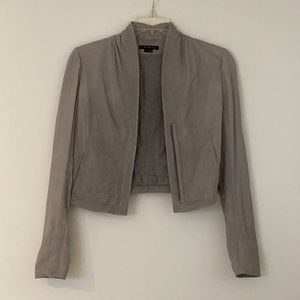 Theory Softest Leather size 4 taupe/grey